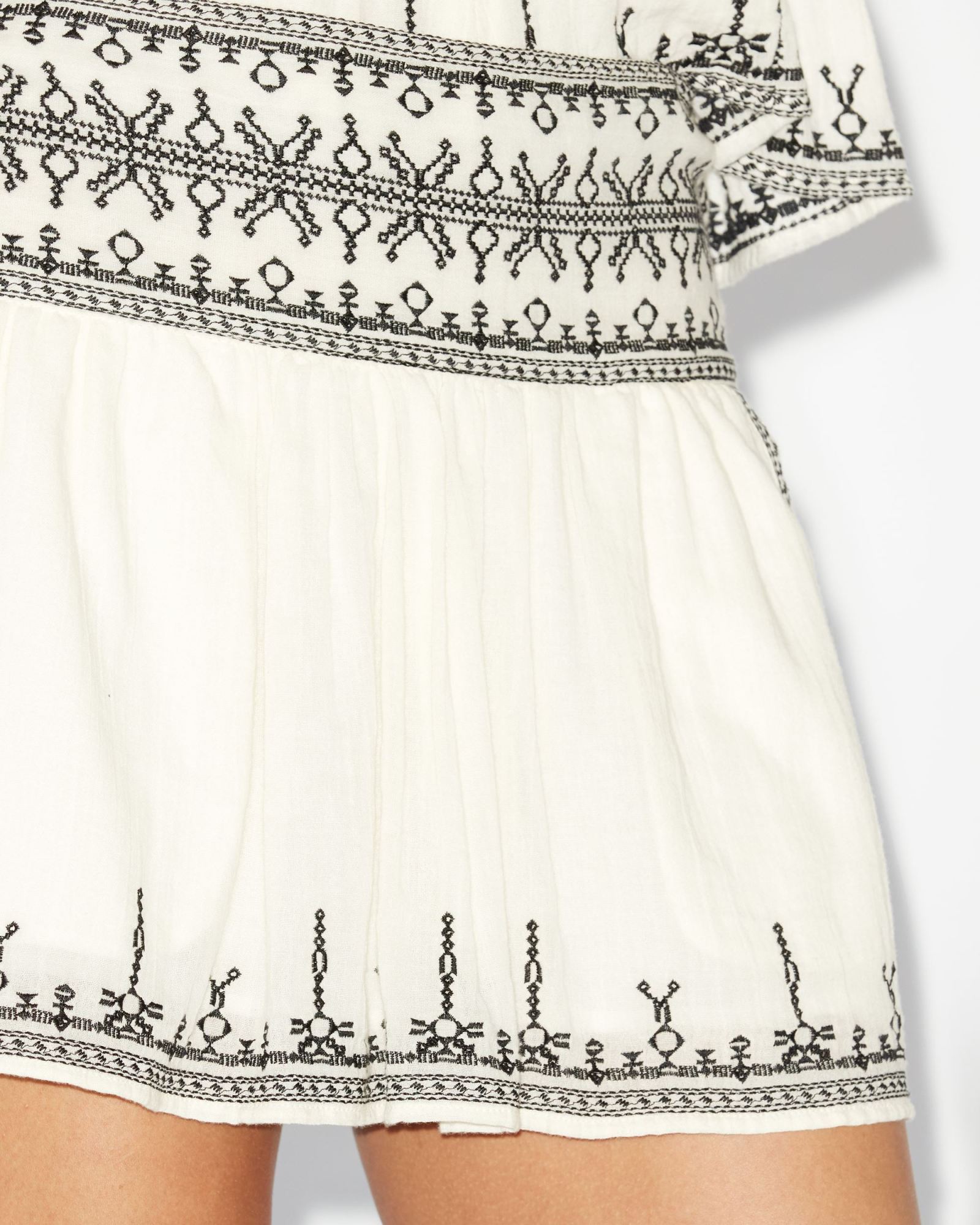 Isabel Marant Étoile Picadilia Cotton Mini Skirt In White