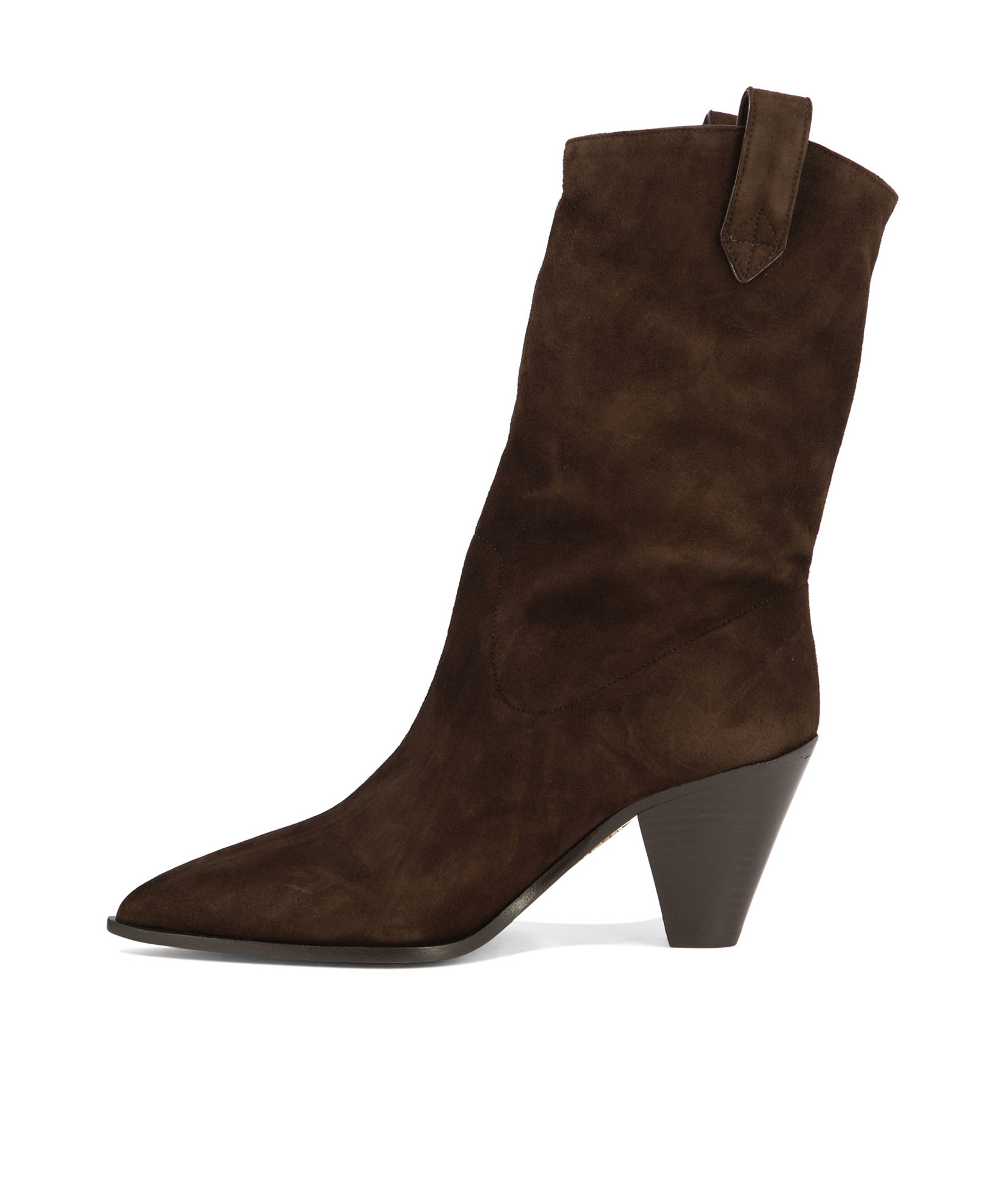 Aquazzura 80mm Suede Leather Cowboy Boots In Black