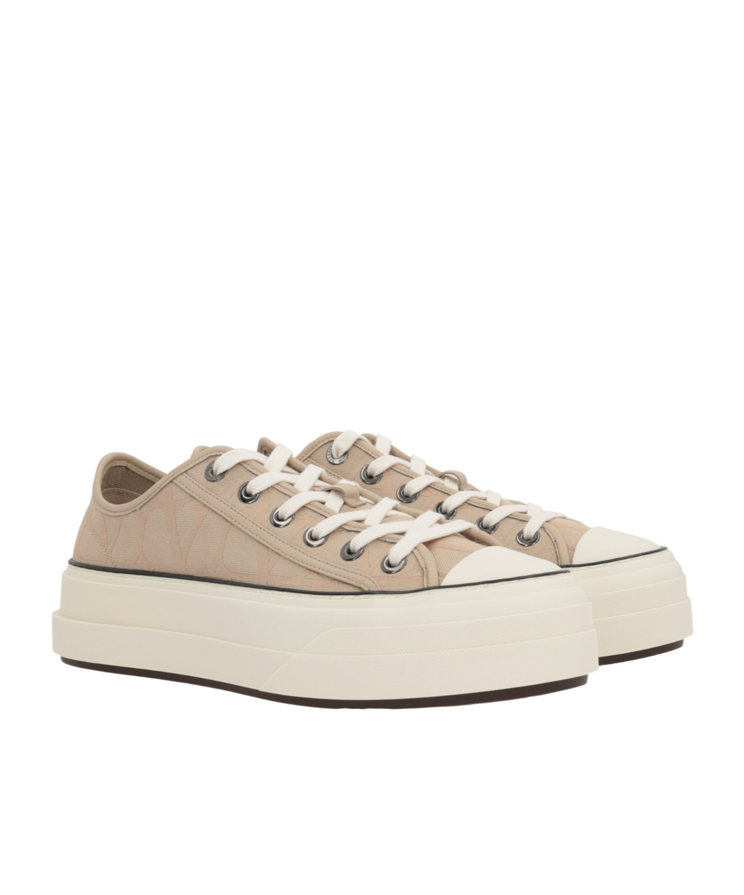Valentino Totaloop Platform Sneakers In Nude