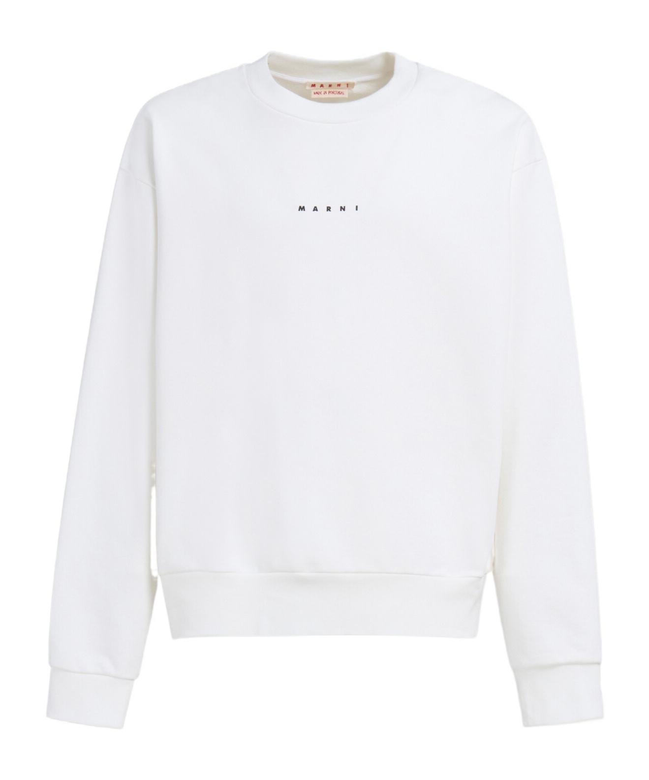 Marni White Printed Mini Logo Sweatshirt In White