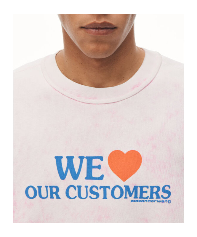 Alexander Wang We Love Our Customers Sweatshirt In Pink