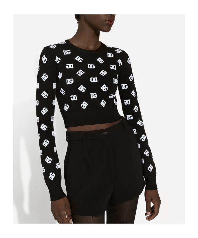 Dolce & Gabbana Long Sleeve Sweater In Black