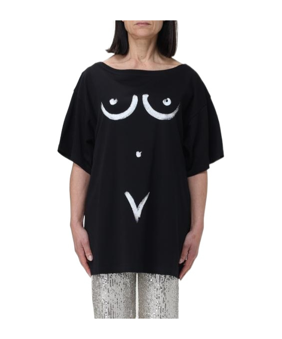 Moschino Interlock Body Print T-shirt In Black