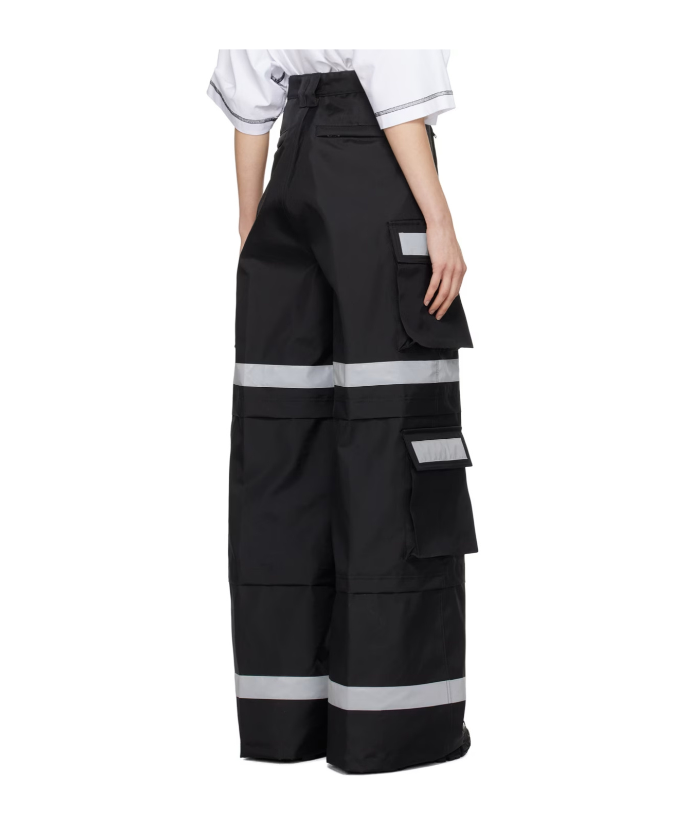 Vetements Stitching Details Tooling Casual Pants In Black
