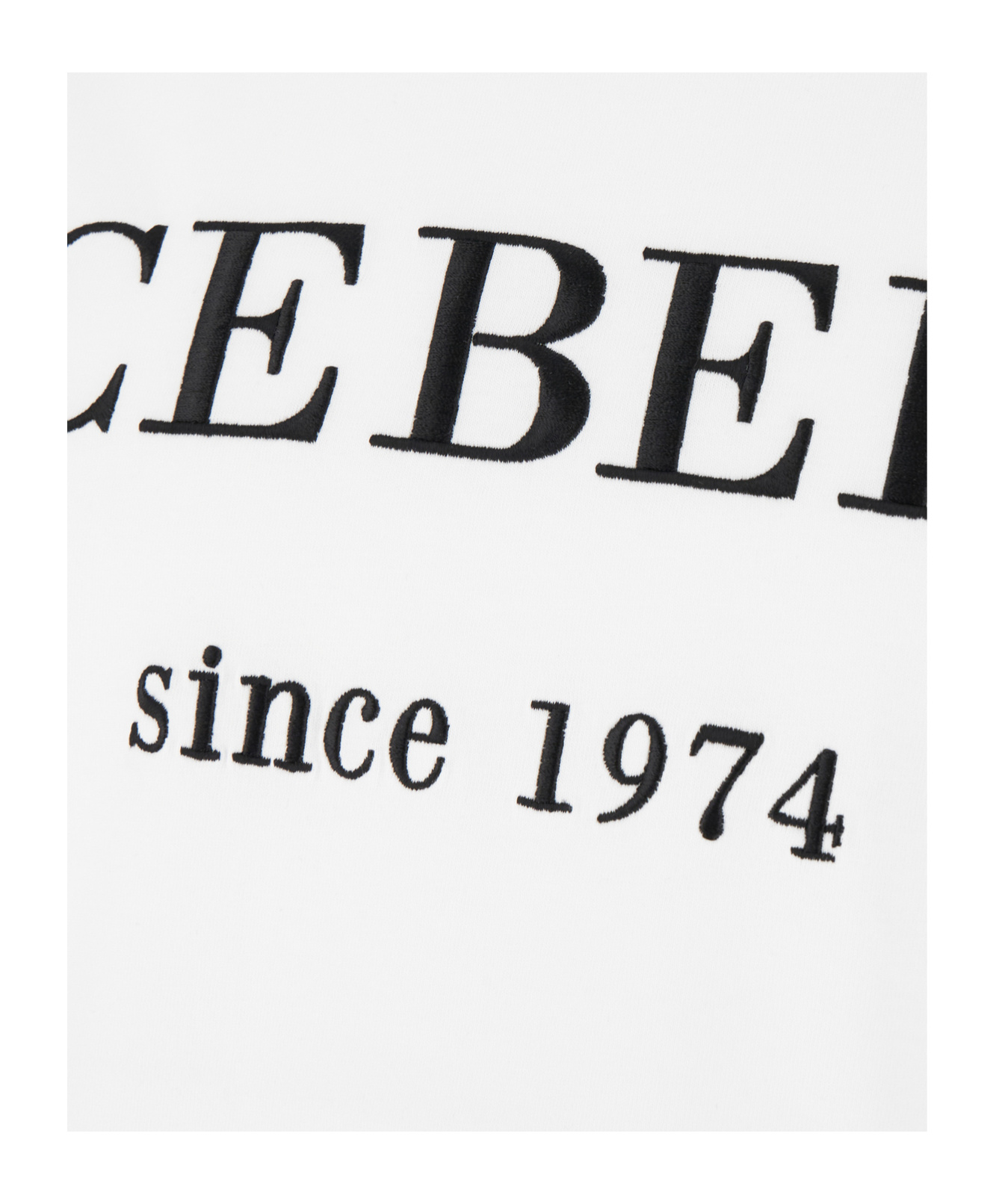 ICEBERG ICEBERG LOGO EMBROIDERED CREWNECK T-SHIRT