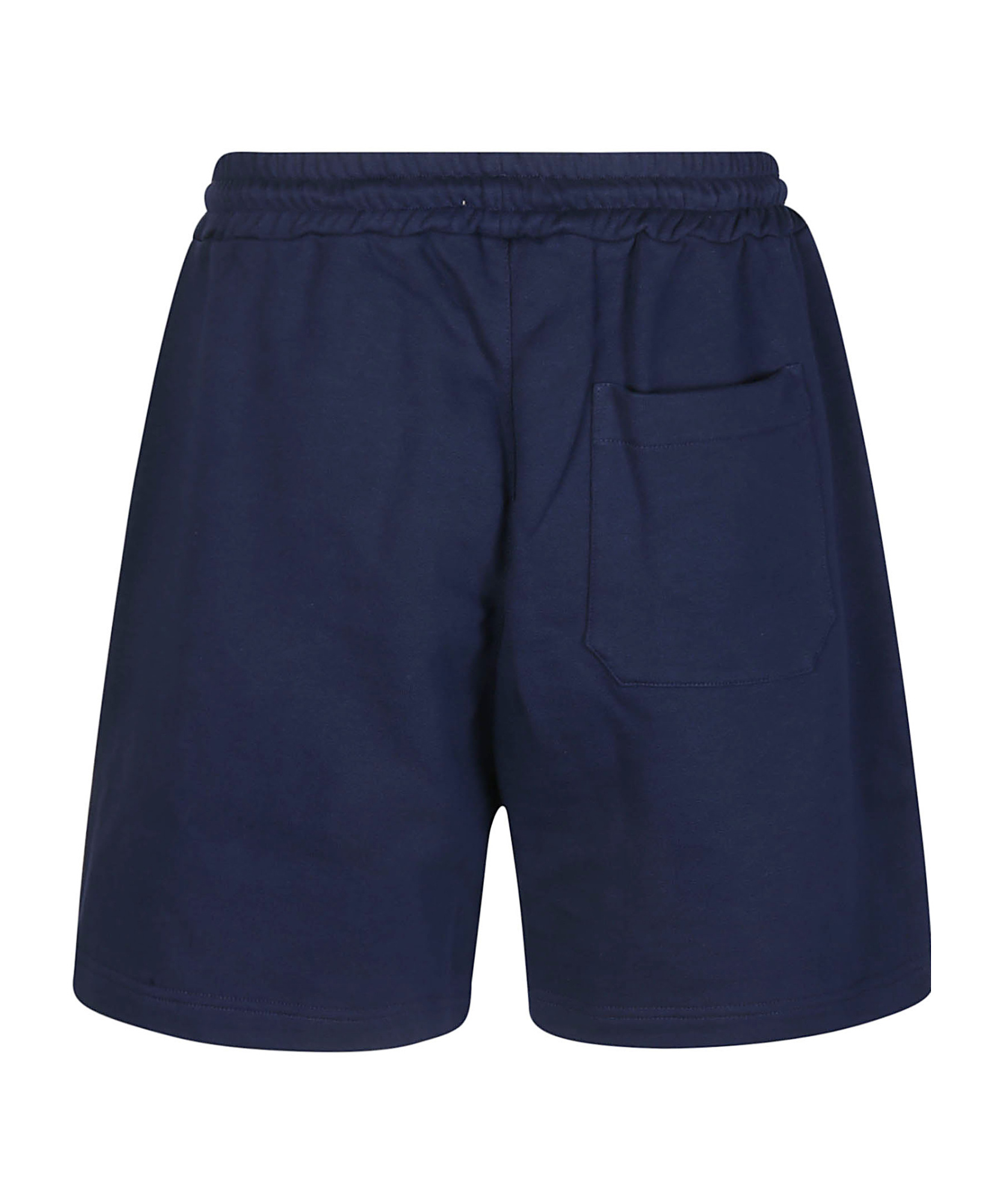 Msgm Logo Printed Drawstring Shorts In Blue
