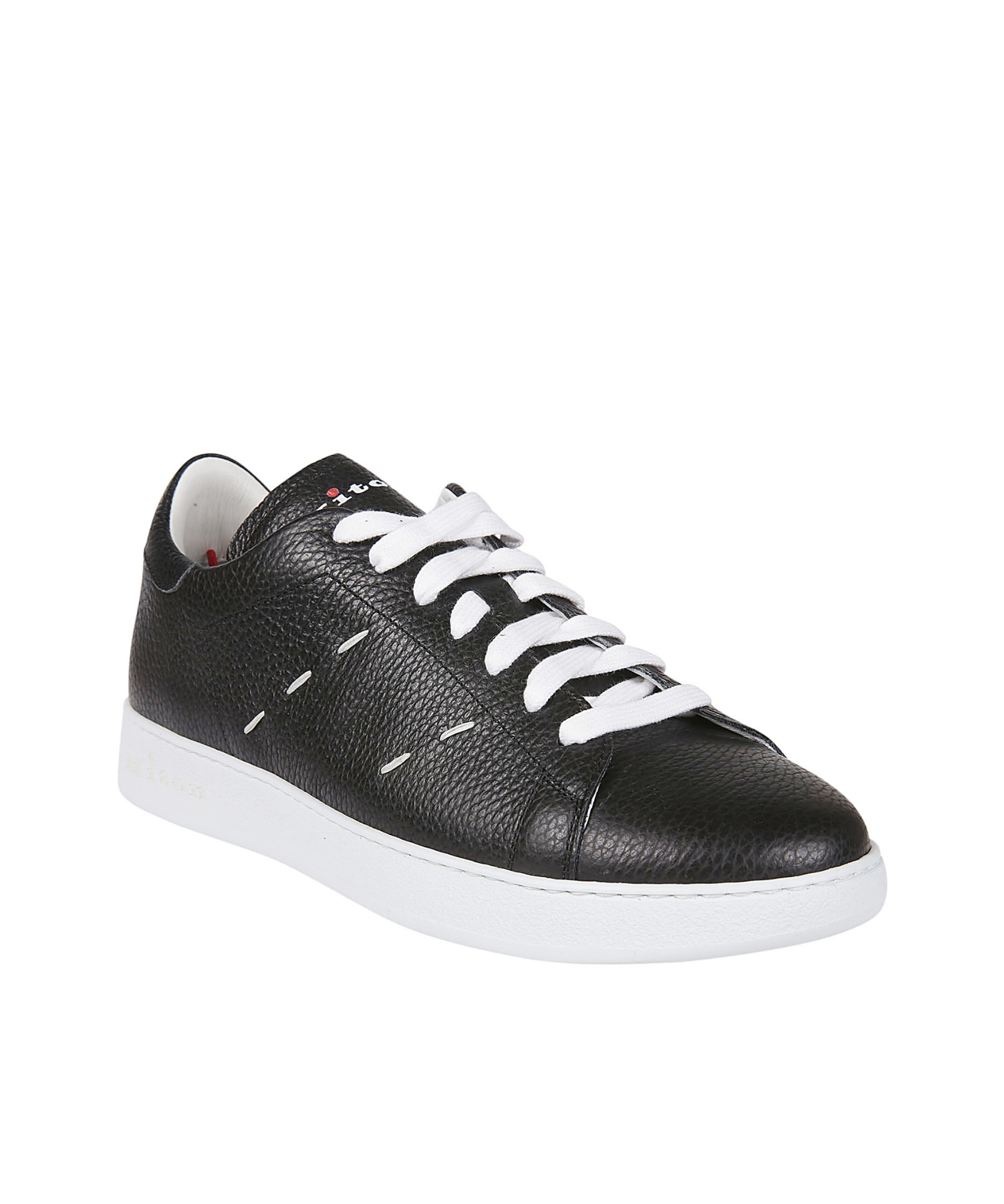 Kiton Round Head Lace Up Low Upper Board Shoes In Black