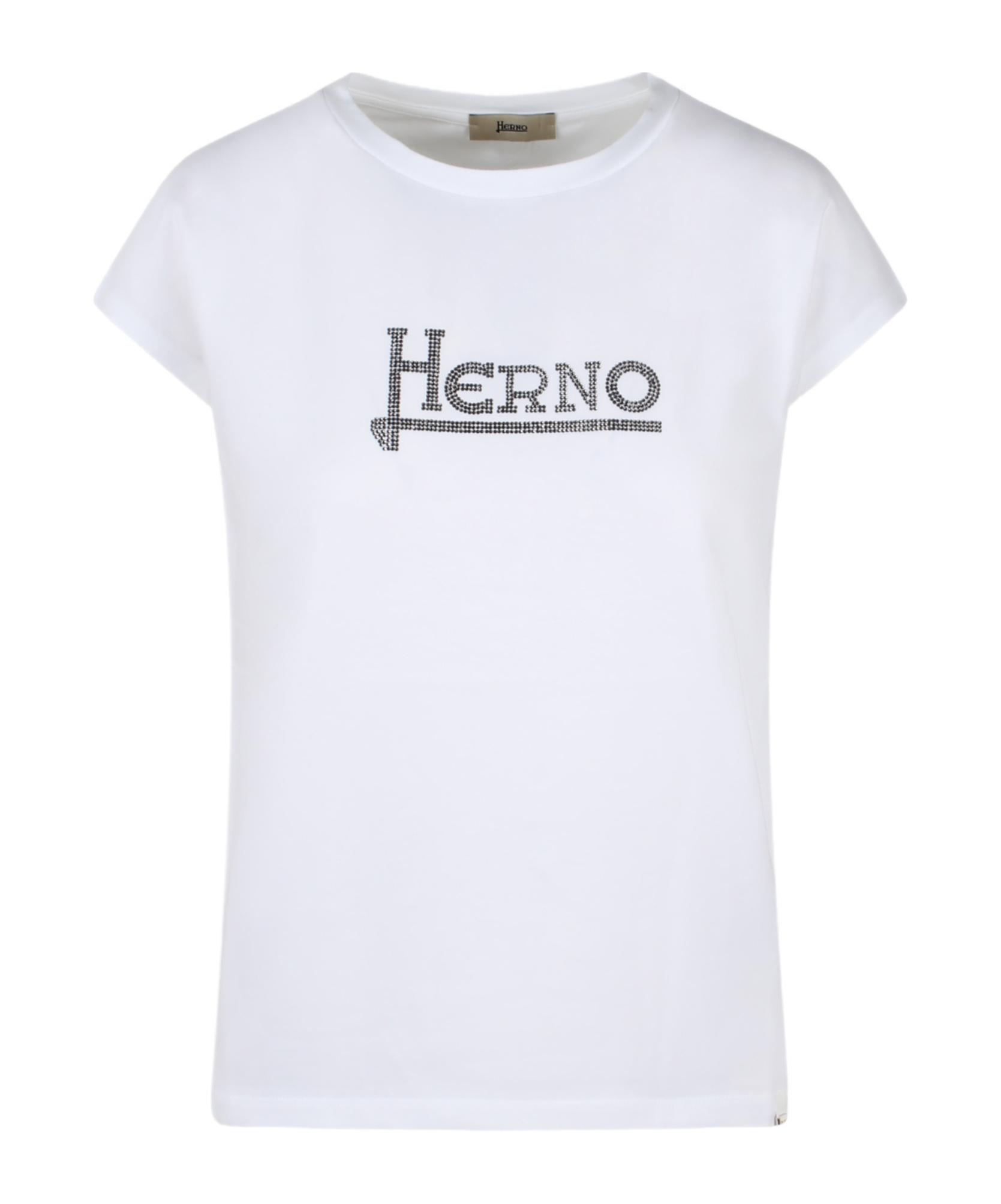 HERNO HERNO LOGO EMBELLISHED CREWNECK T-SHIRT