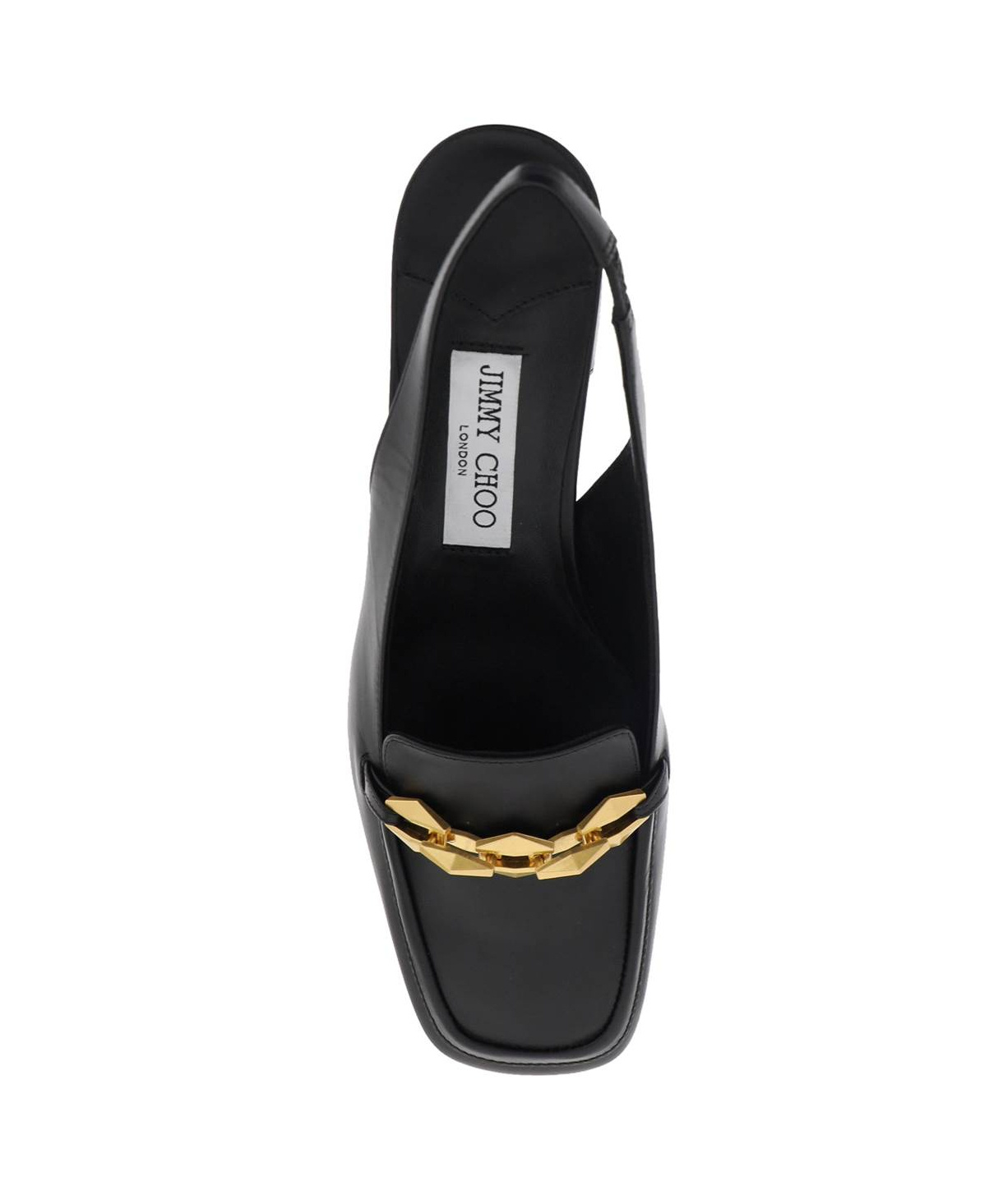 Jimmy Choo Diamond Tilda 45 Patent Slingback Pump In Black