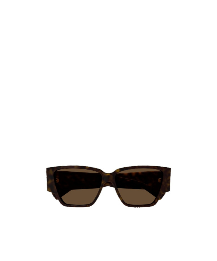 Bottega Veneta Eyewear Rectangle Frame Sunglasses In Black