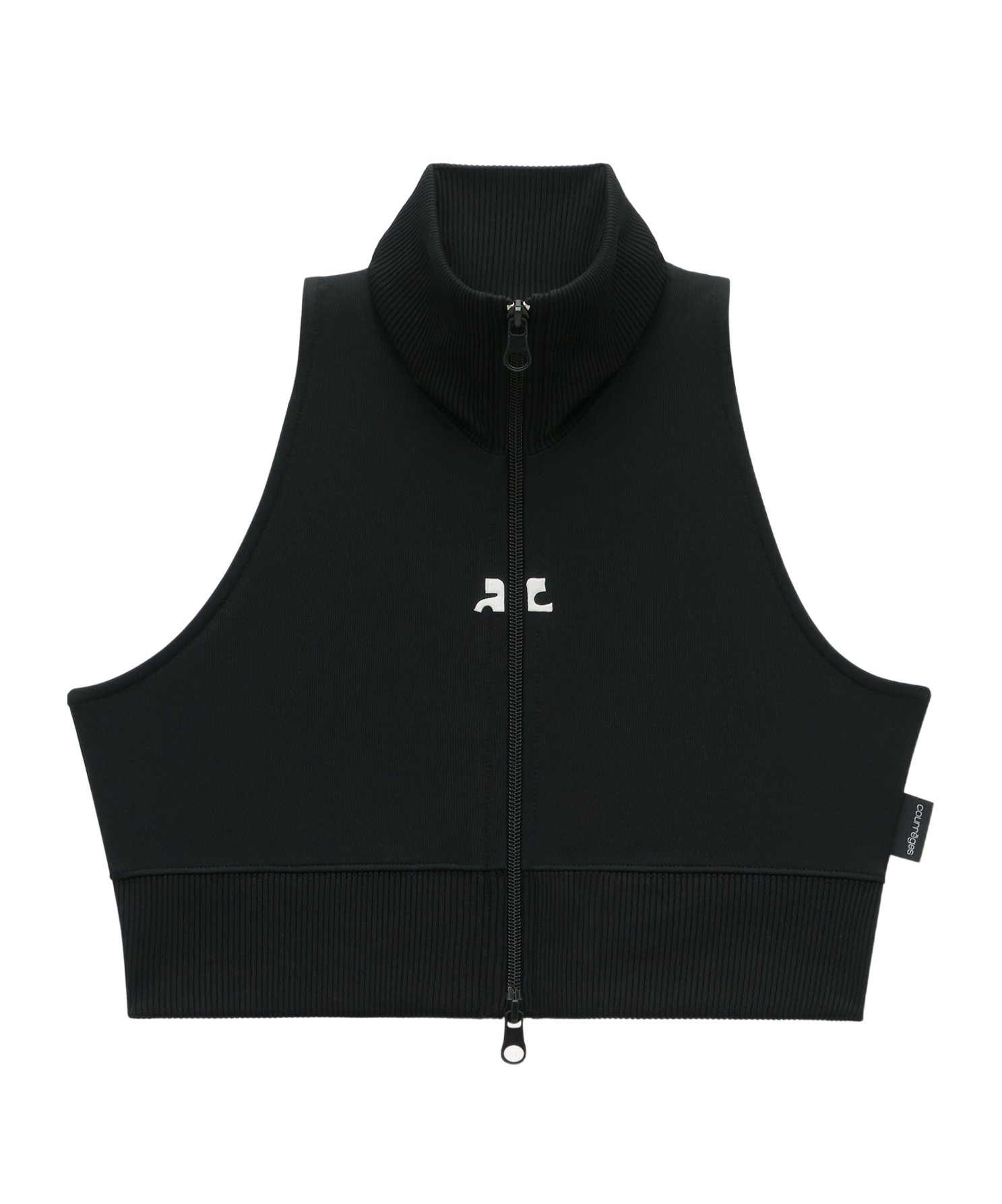 Courrèges Courreges Pre Cropped Track Vest In Black