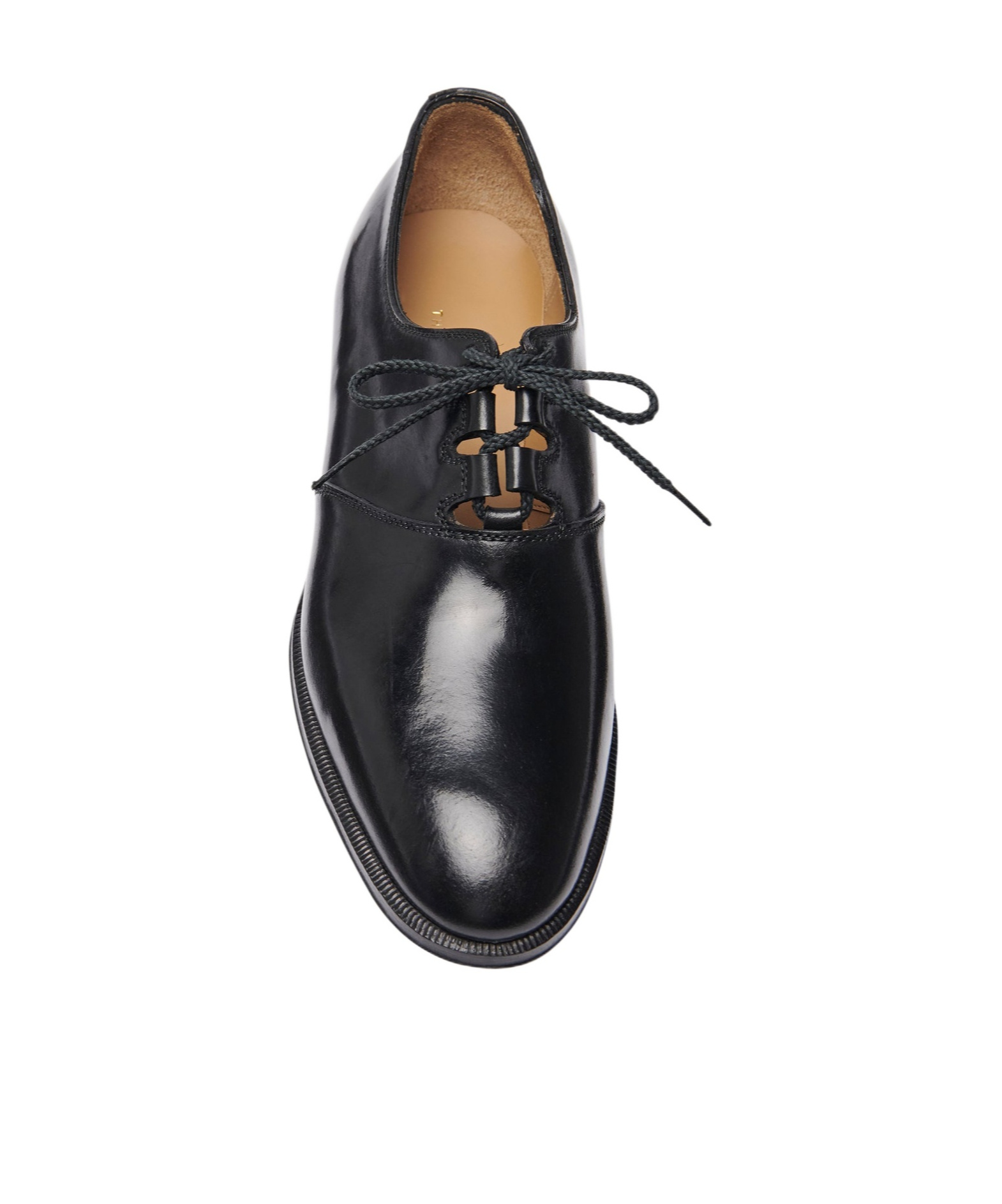 The Row Grant Round-toe Leather Shoes In Black
