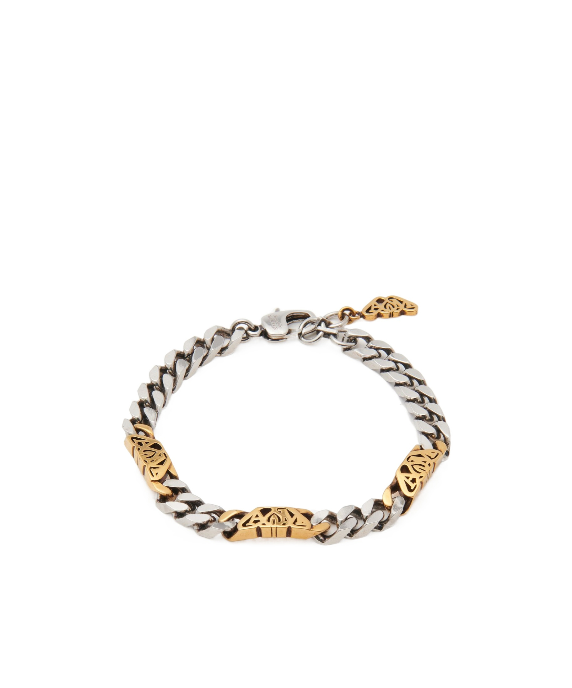 Alexander Mcqueen Seal Logo Chain Bracelet In Metallic