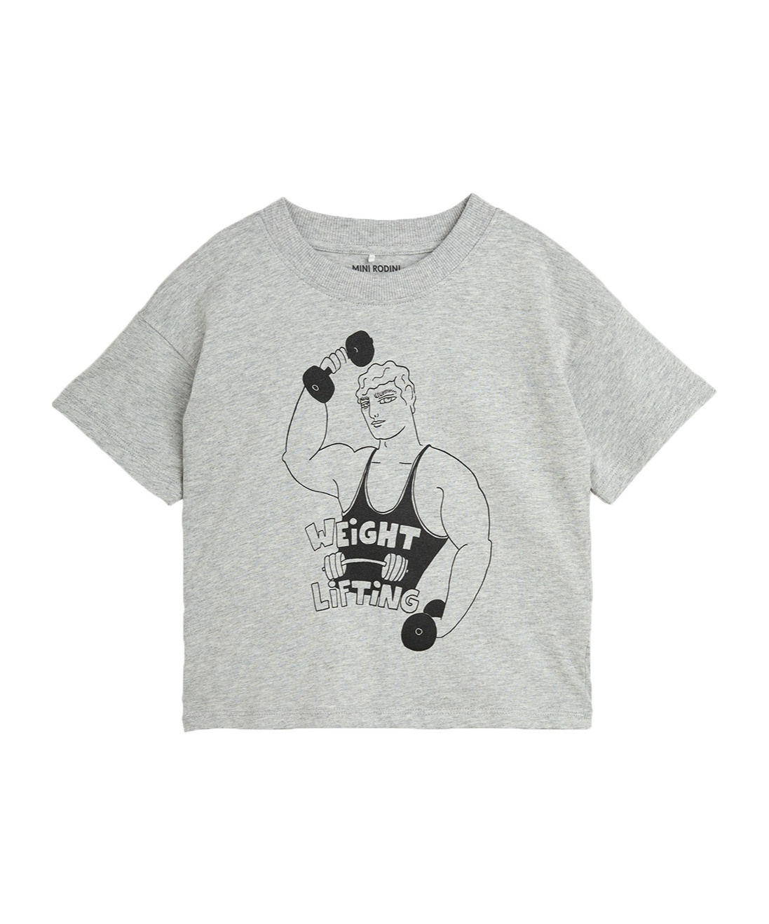 Mini Rodini Illustration-print Cotton T-shirt In Gray