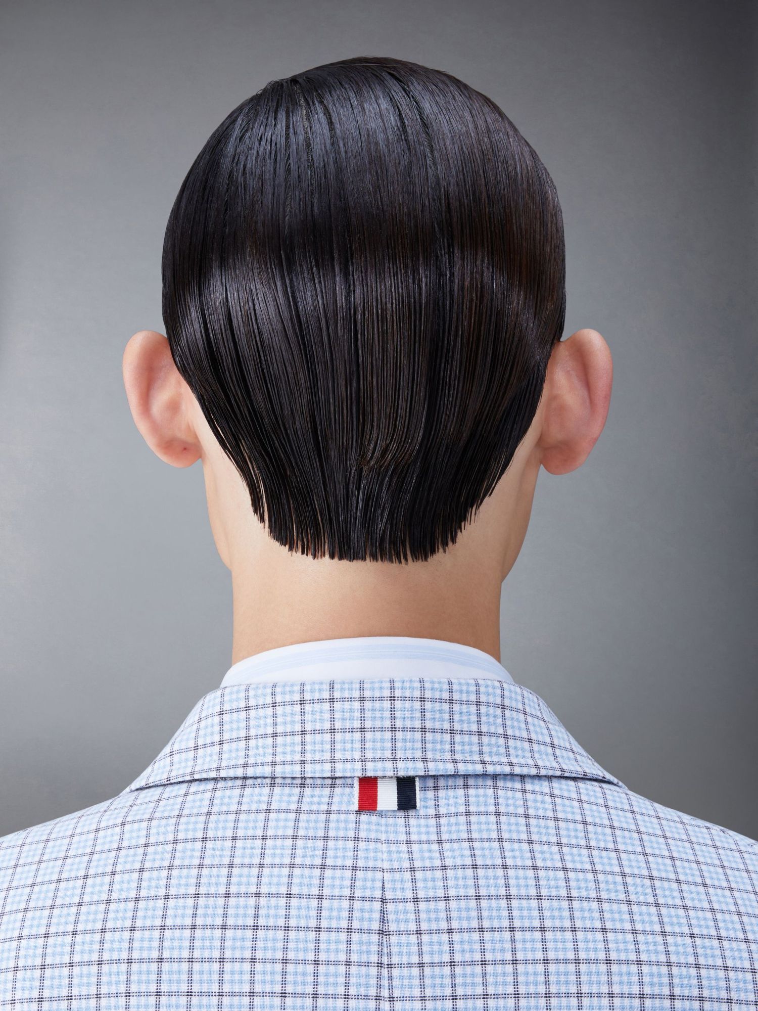 THOM BROWNE CHECK-PATTERN SINGLE-BREASTED BLAZER