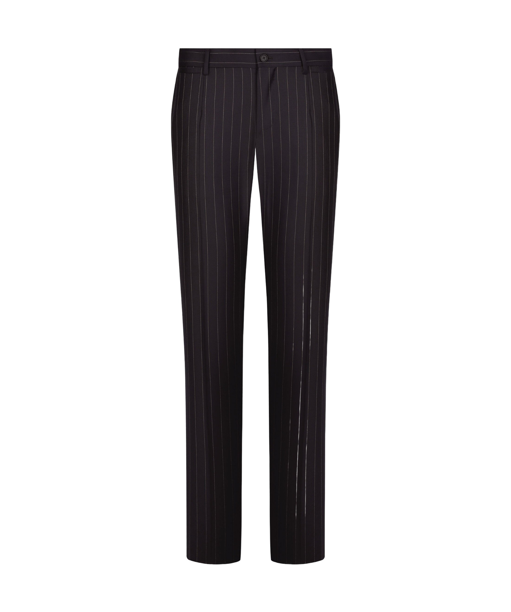 Dolce & Gabbana Pinstriped Tailored Trousers In Black