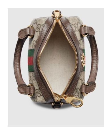 Gucci Ophidia Mini Gg Canvas Crossbody Bag In Nude