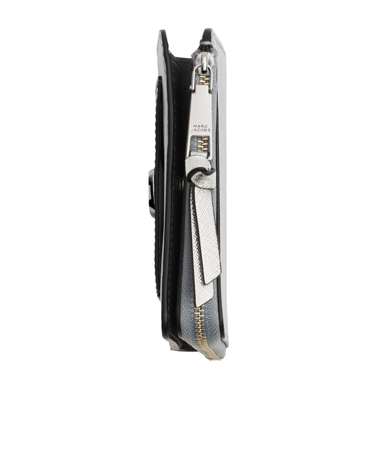 Marc Jacobs Logo-plaque Leather Wallet In Gray