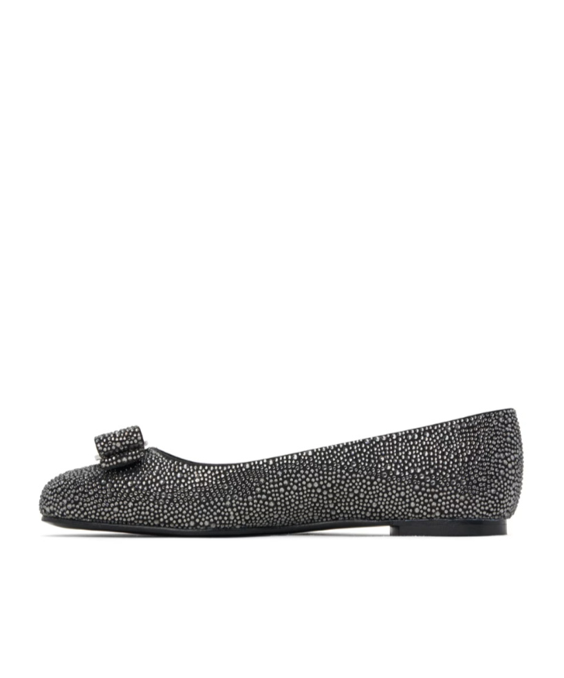 Ferragamo Black Varina Ballerina Flats In Black