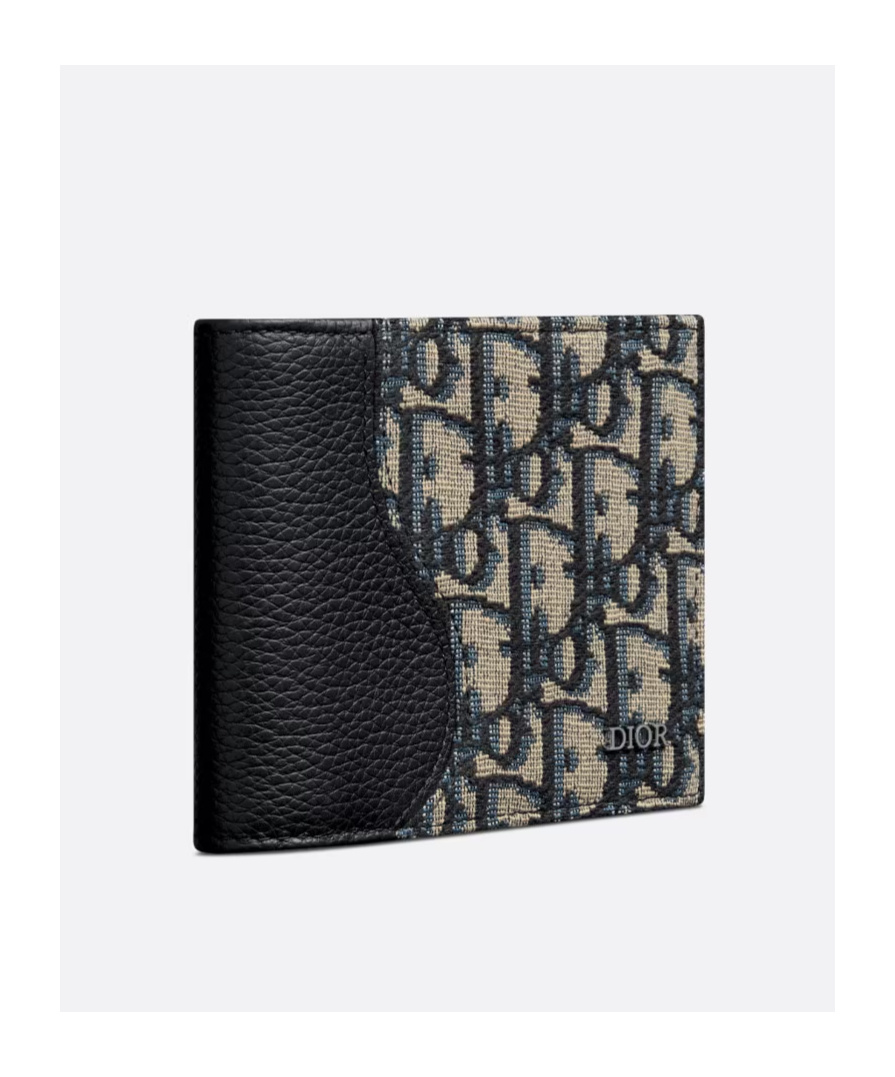 Dior Saddle Compact Purse In Black