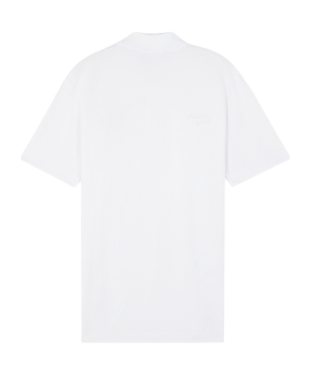 Maison Kitsuné Handwriting Cotton Polo Shirt In White
