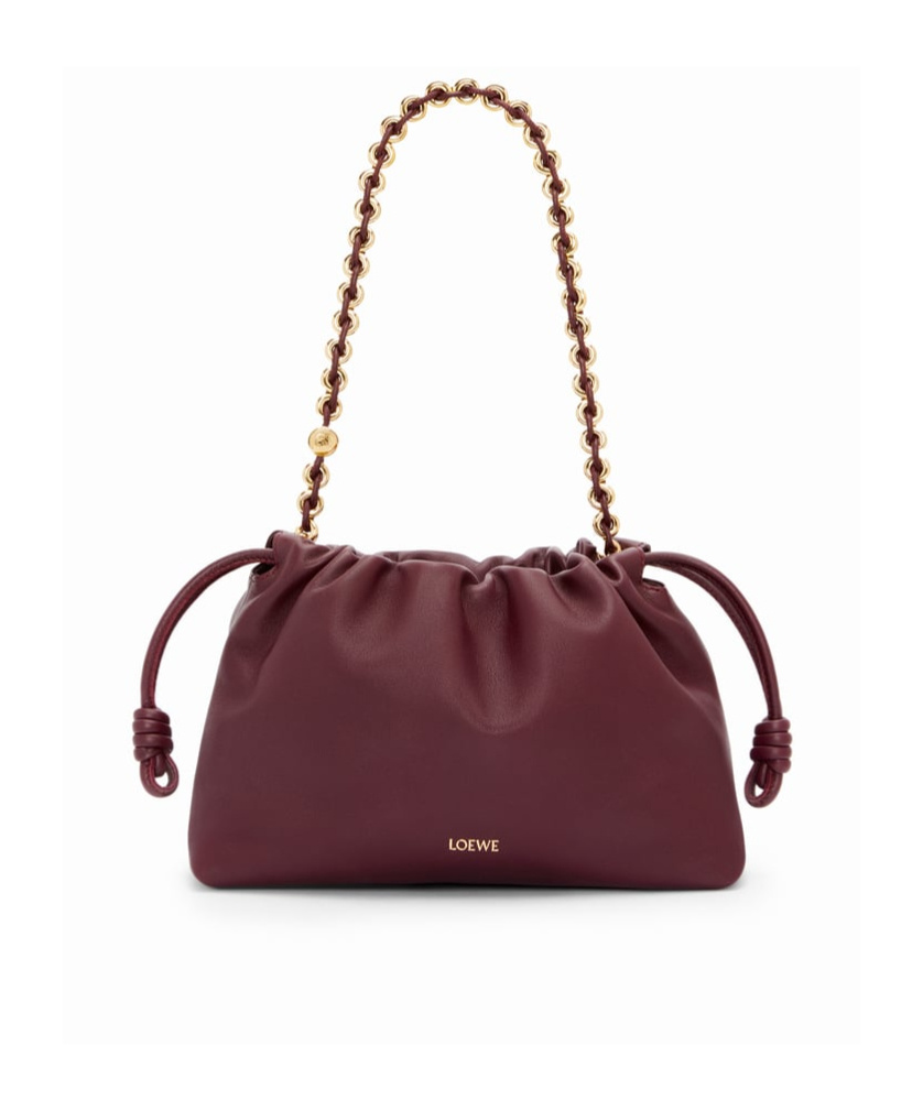 Loewe Medium Flamenco Purse In Mellow Nappa Lambskin In Red