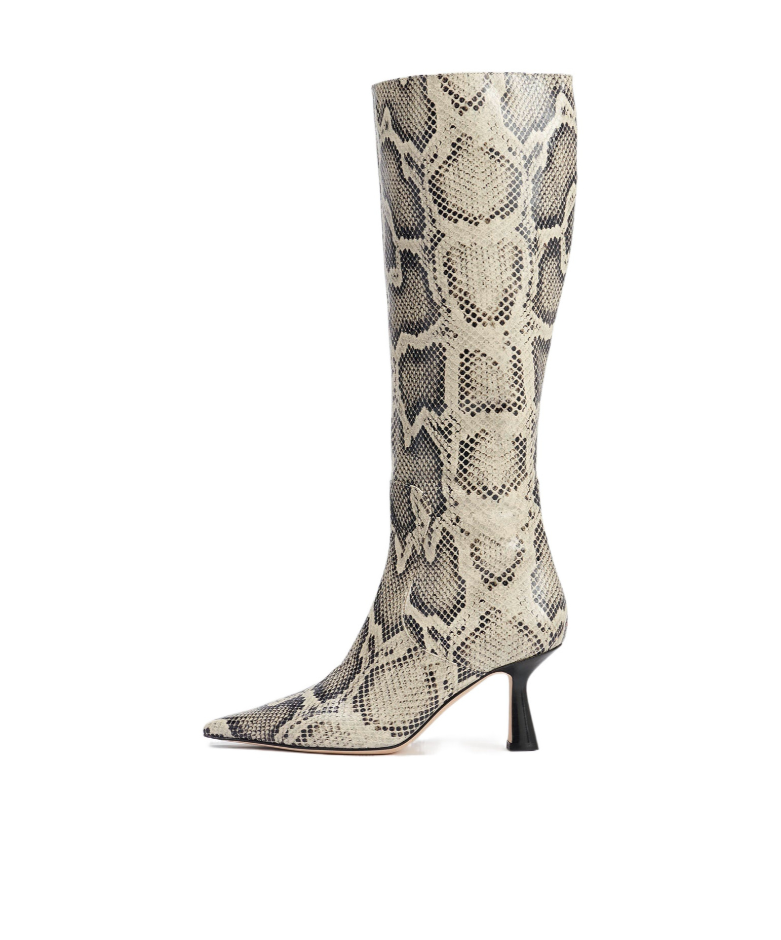 Aeyde Esme 75mm Knee Boots In Nude