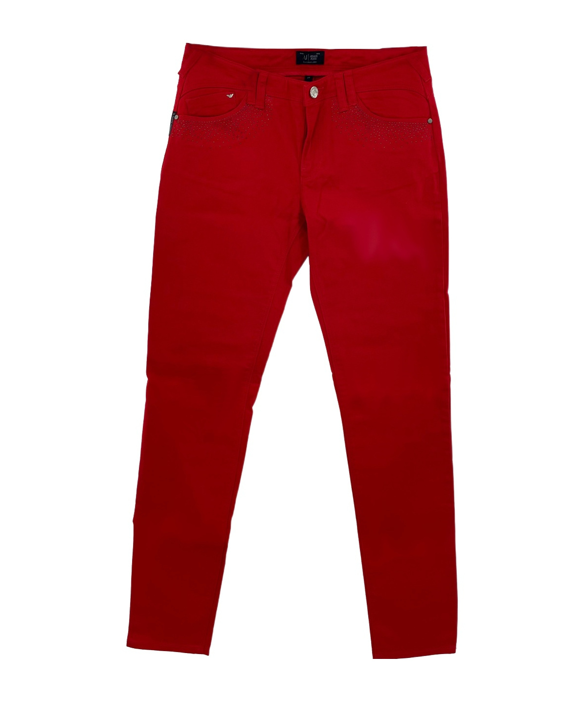 Shop Armani Jeans Logo Jeans In Red