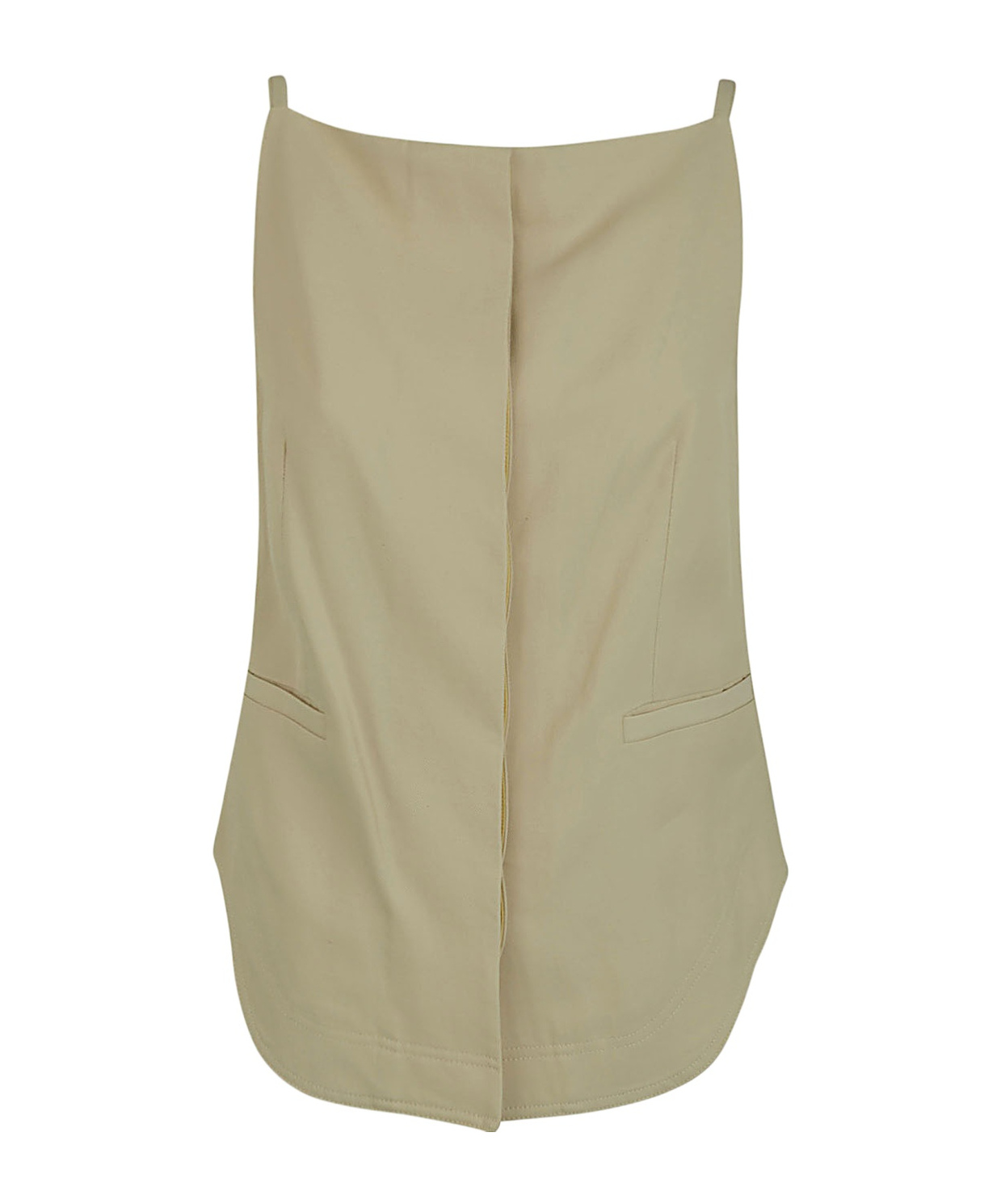 LOULOU STUDIO MIHANT SQUARE-NECK TWILL TOP