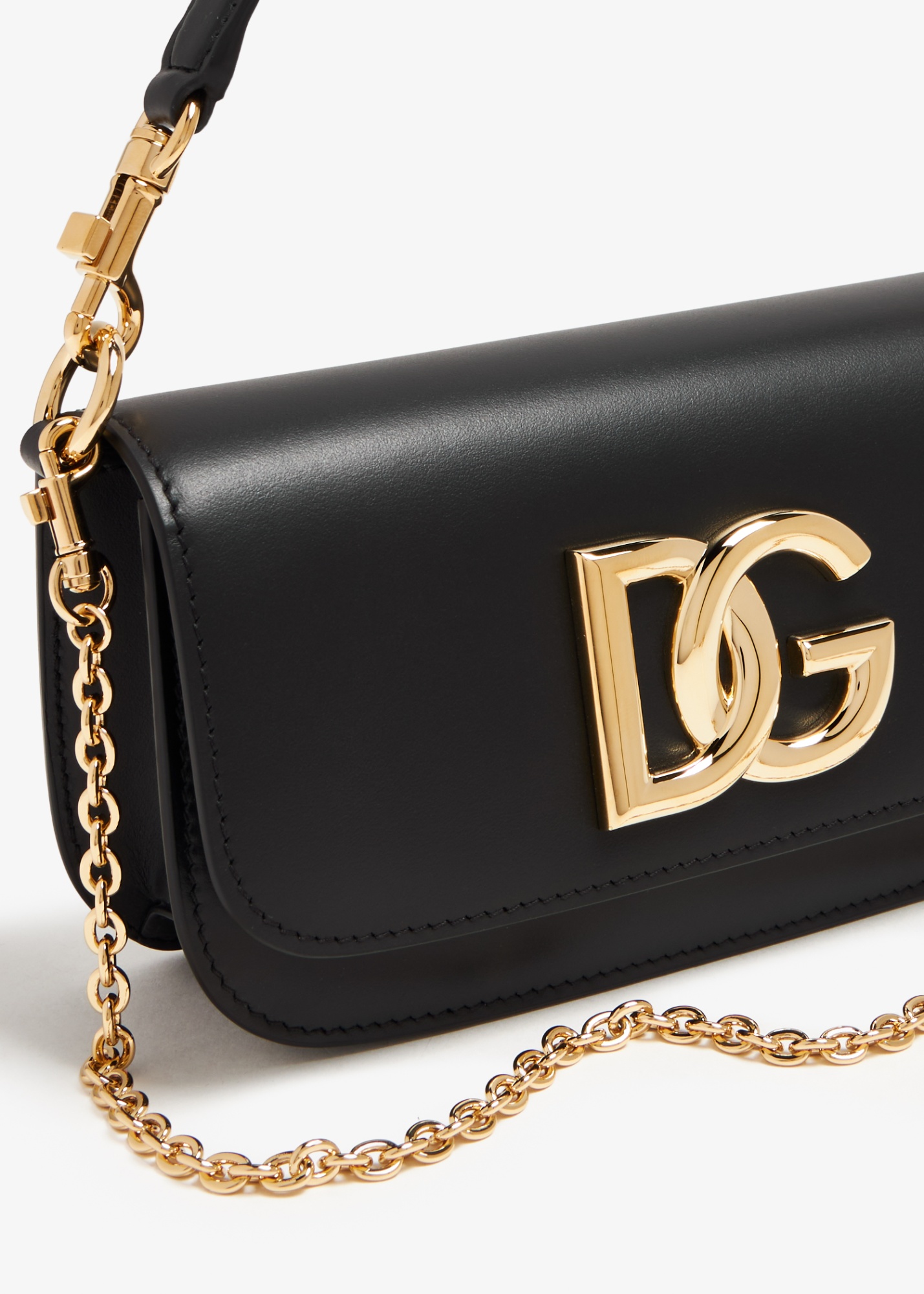 Dolce & Gabbana Dg-plaque Cross Body Bag In Black