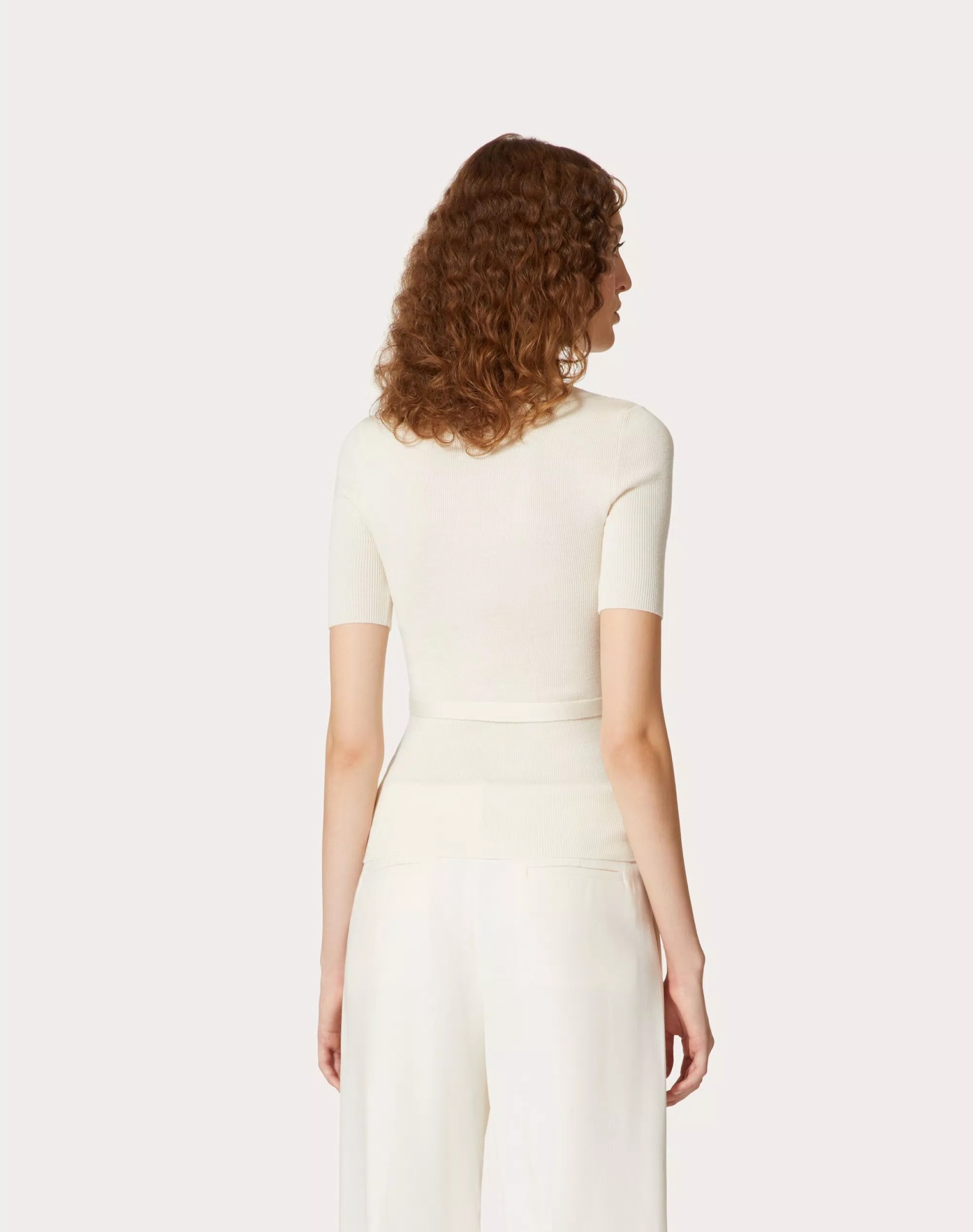 Valentino Vlogo Signature Wool Jumper In White