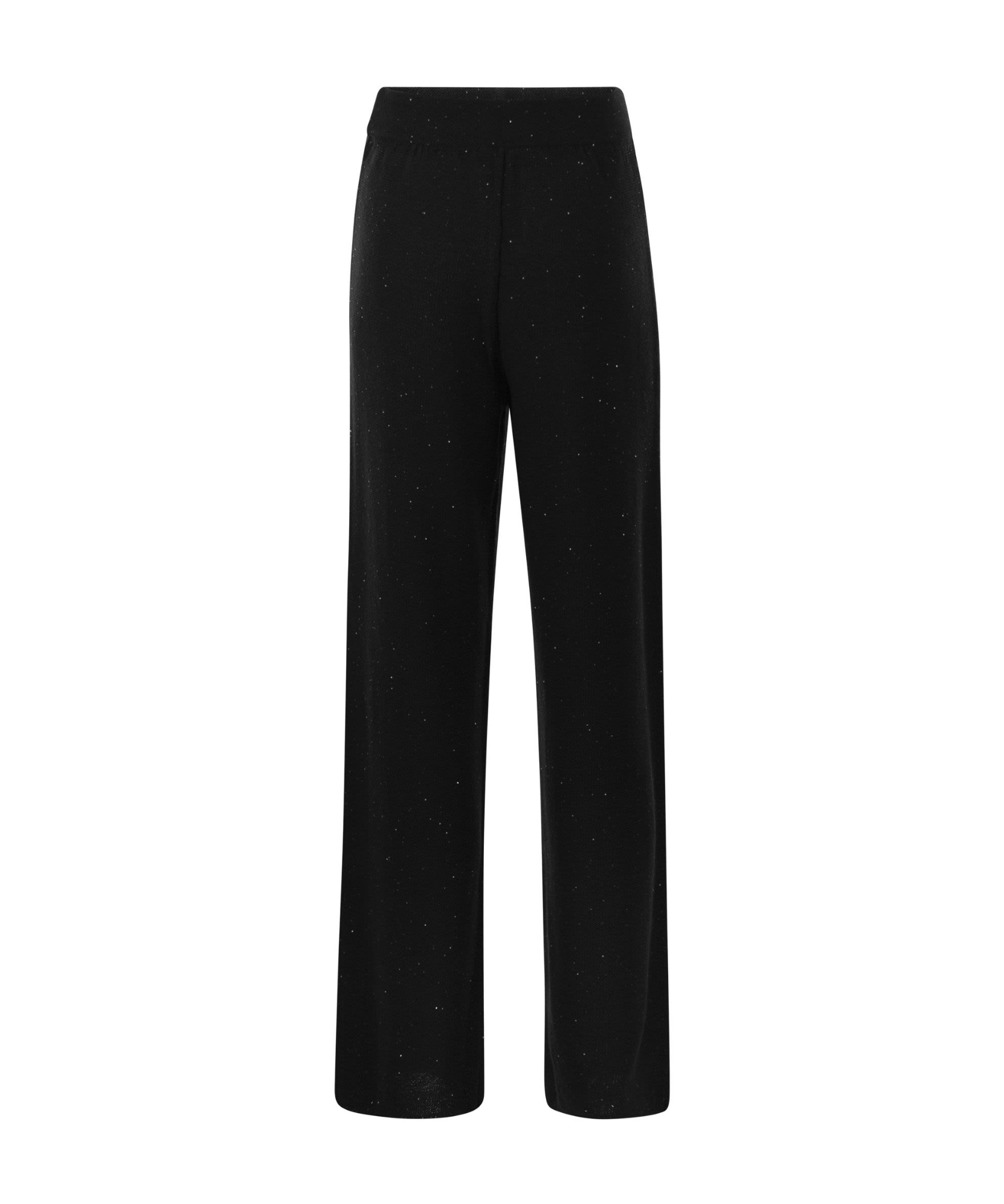 Fabiana Filippi Satin Trousers Loose Pockets In Black