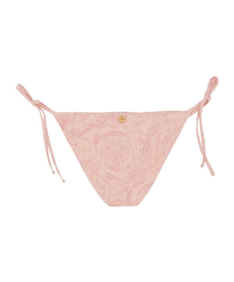 Versace Baroque Print Bikini Bottom In Nude
