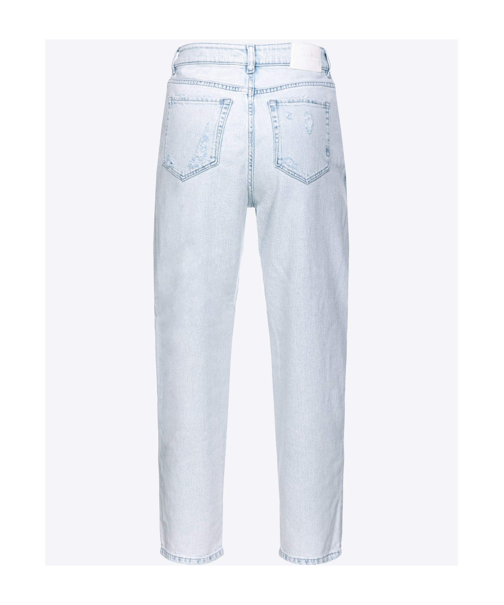 Shop Pinko Mid-rise Straight-leg Jeans In White