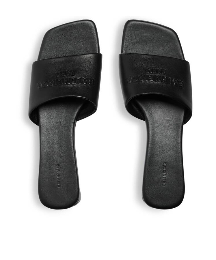 Shop Balenciaga Women's Duty Free Flat Sandal In Black