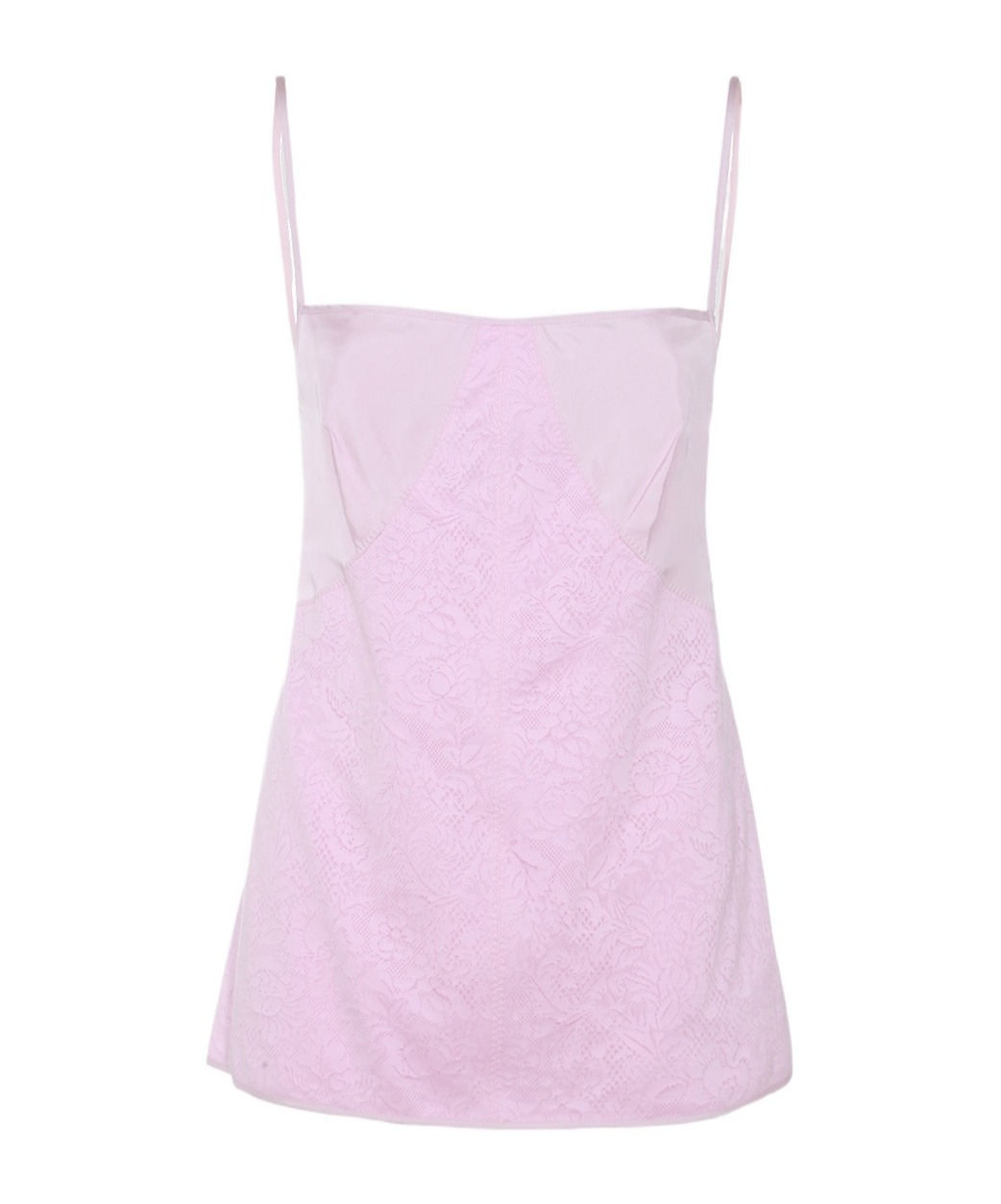 Jil Sander Lace-panelled Cami Top - Women's - Cotton/polyamide/viscose In Purple