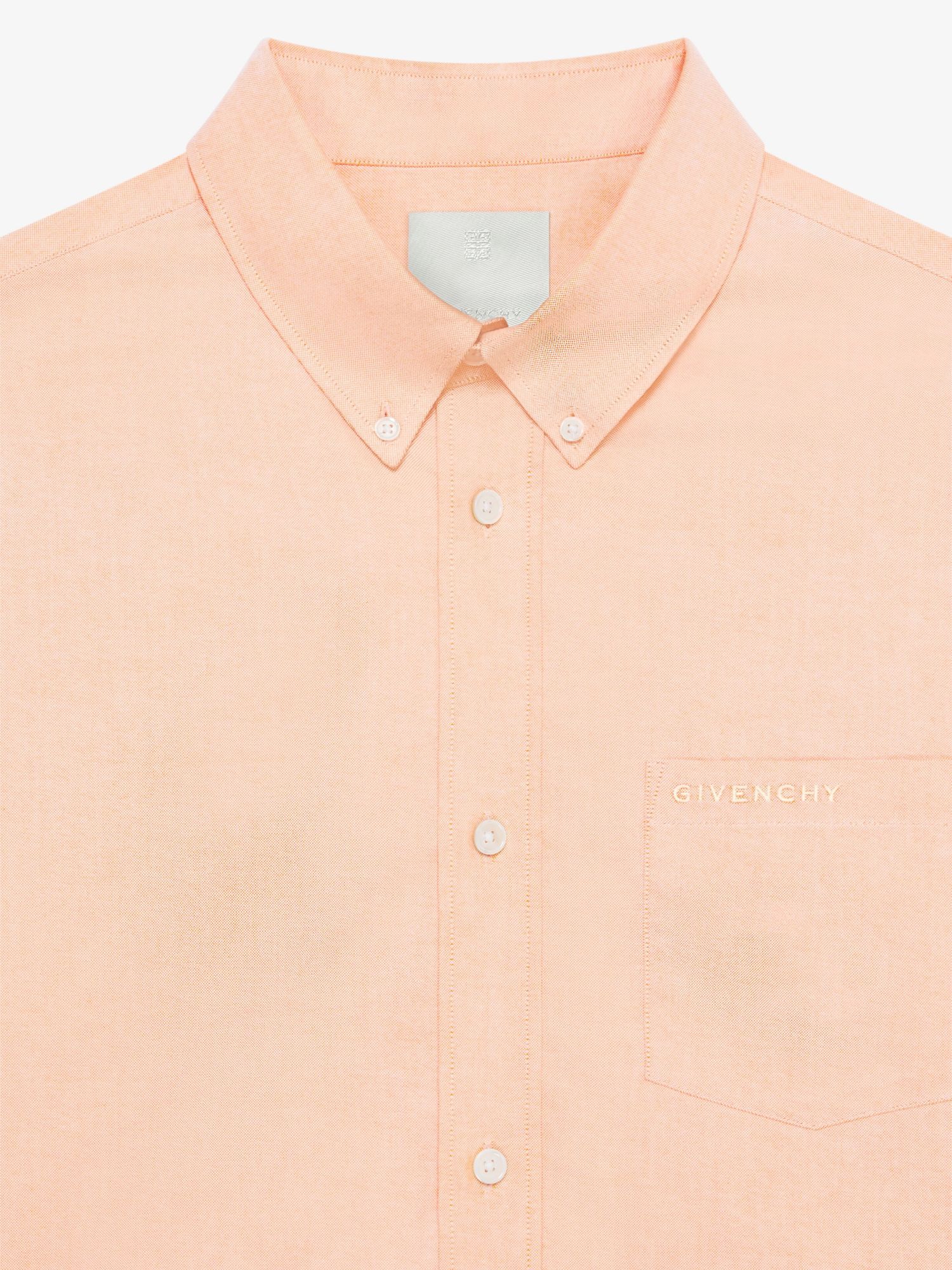 Givenchy Logo Embroidered Long-sleeved Shirt In Nude
