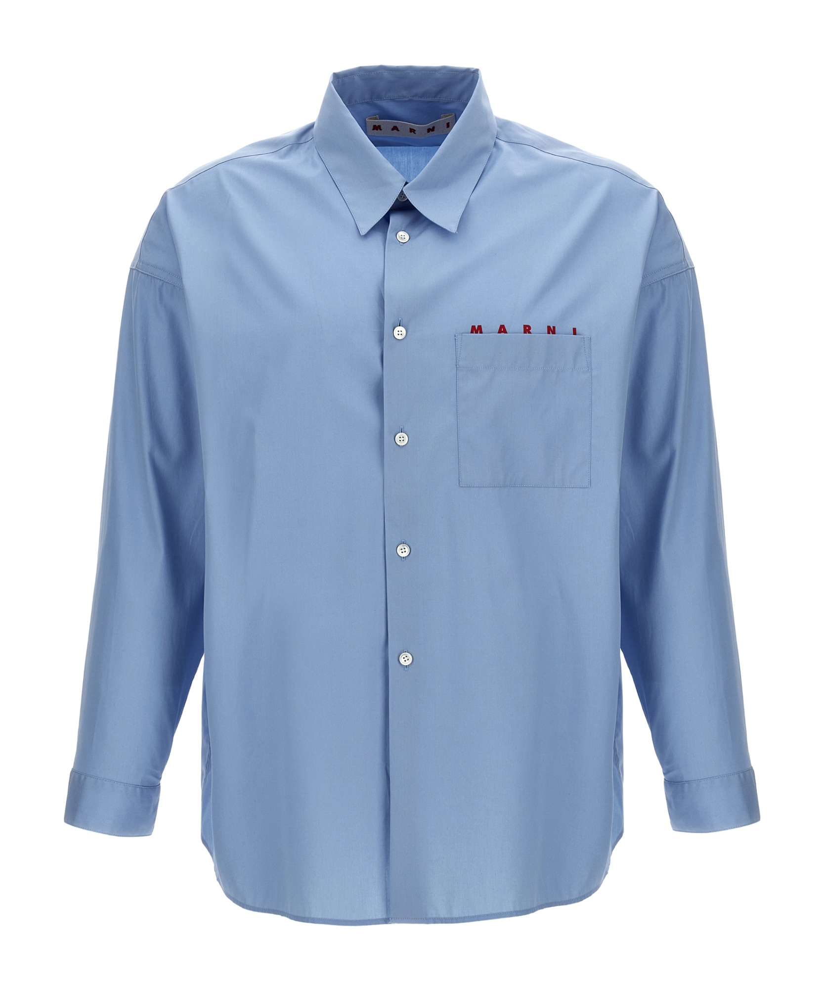 MARNI MARNI LOGO PRINTED LONG-SLEEVED SHIRT