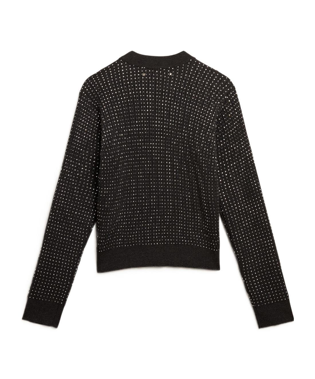 GOLDEN GOOSE ROUND-NECK SWEATER IN MERINO WOOL WITH ALL-OVER CRYSTALS