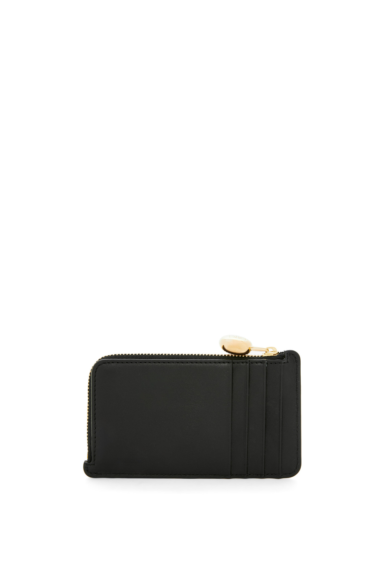 Shop Loewe Pebble Coin Cardholder In Shiny Nappa Calfskin In Black