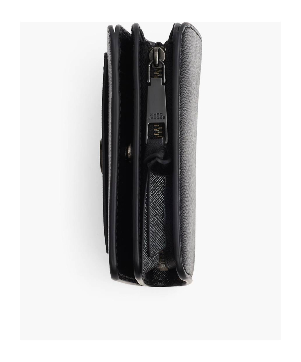 Marc Jacobs Black Leather Mini The Utility Snapshot Dtm Wallet In Black