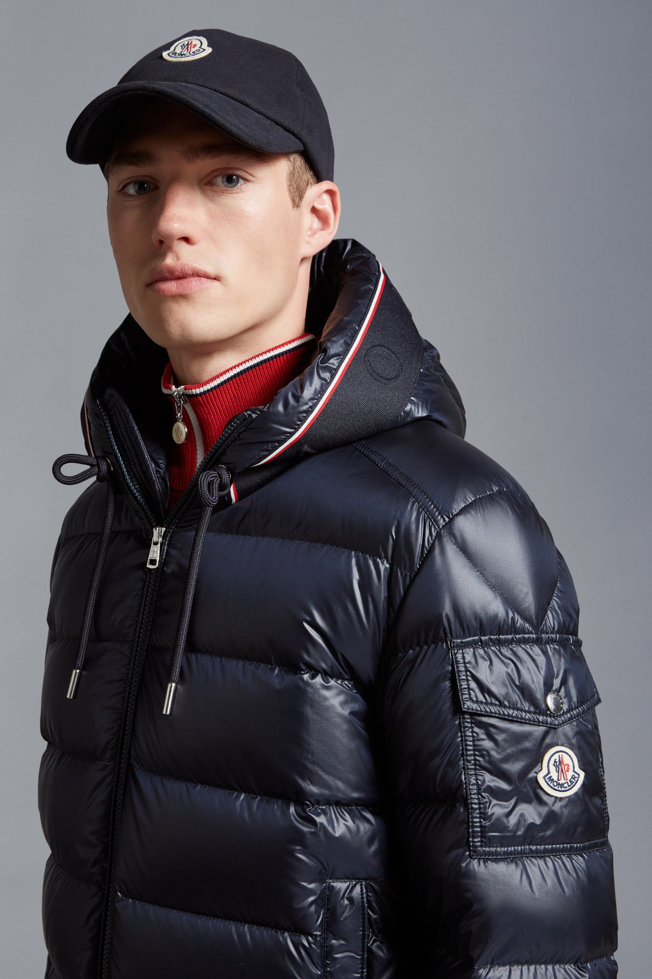 Shop Moncler Fleece Baseball Cap In Black