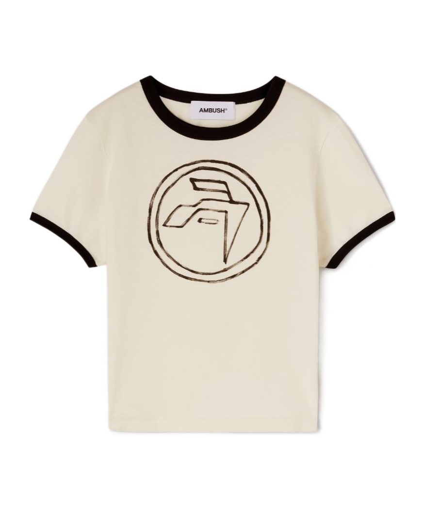 Ambush Emblem Print Cotton T-shirt In White