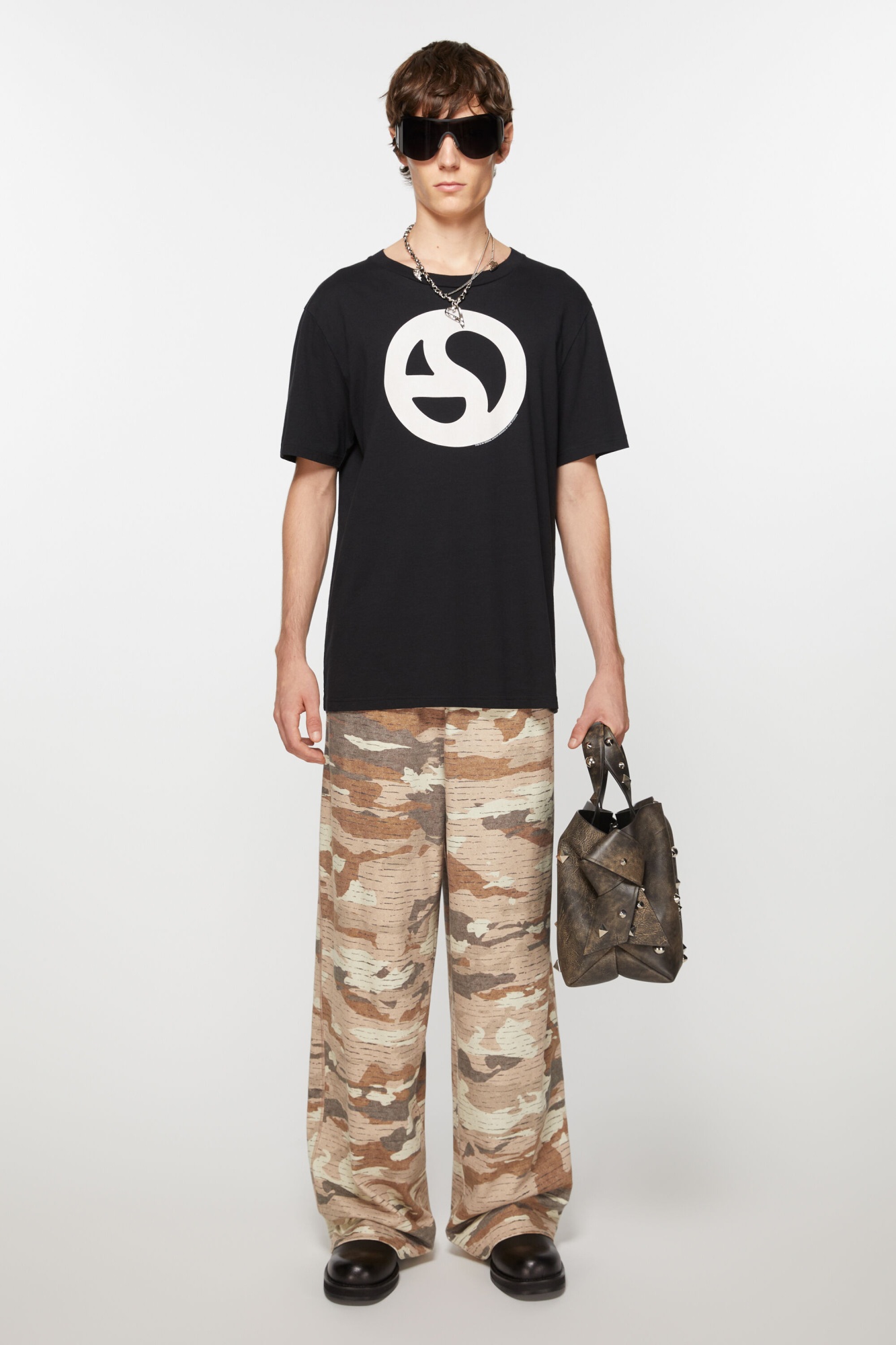 Acne Studios Printed Elastic Waist Sweatpants In Nude