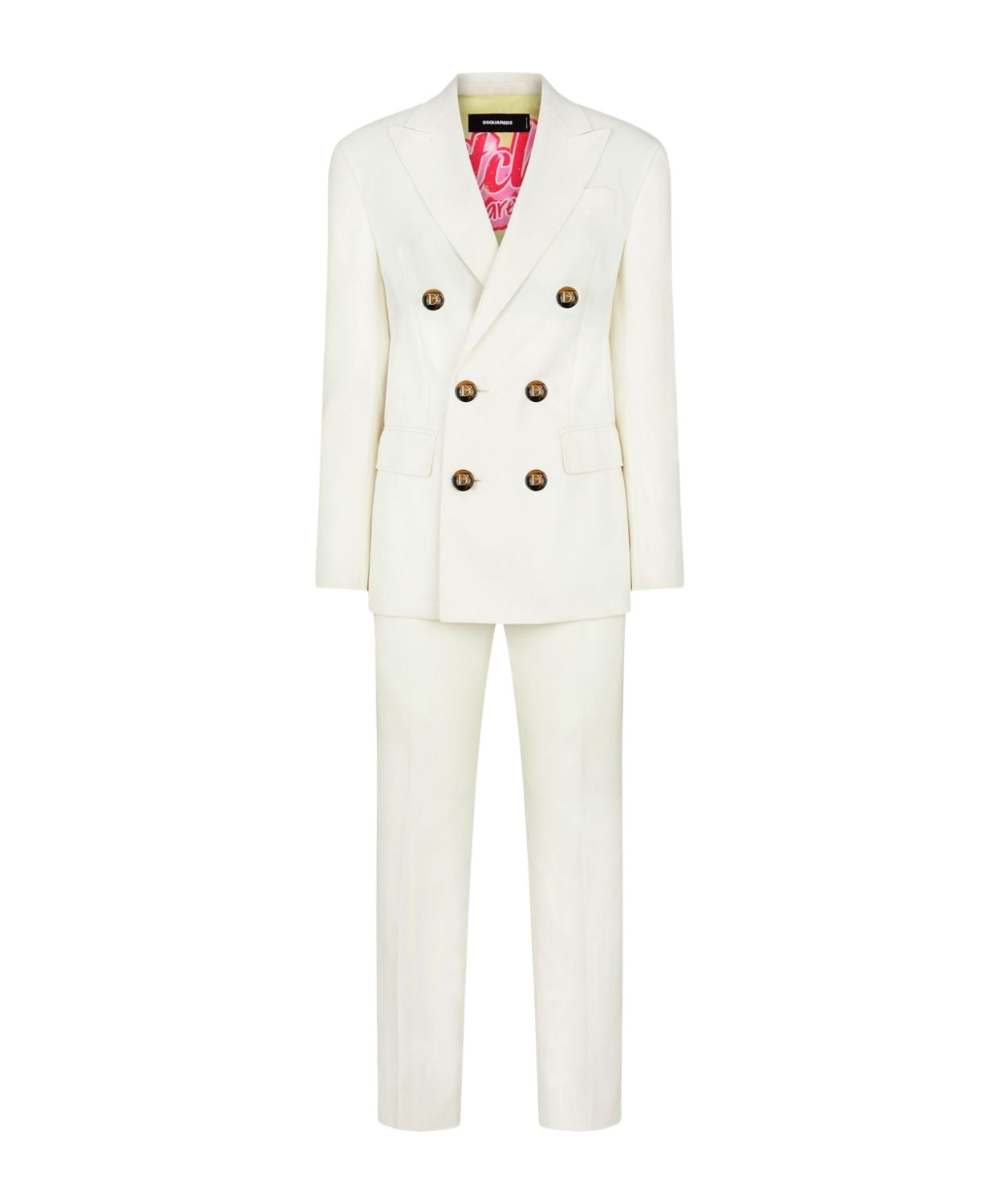 Dsquared2 Boston Double-breasted Suit In White