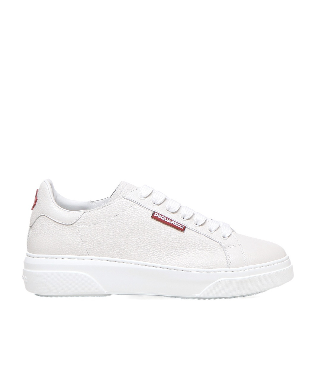 Dsquared2 Man Sneakers White Size 6.5 Leather In White