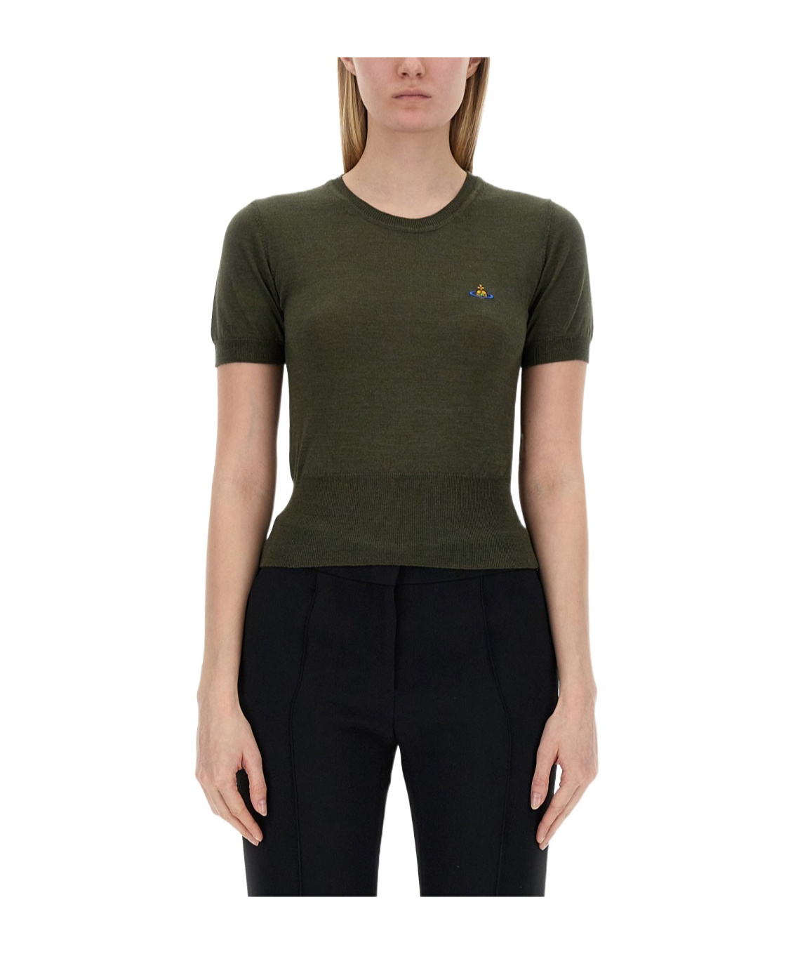 Vivienne Westwood Bea Orb-embroidered T-shirt In Black