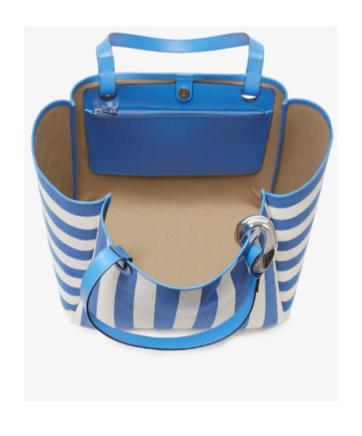 Jw Anderson The X-large Jwa Corner Stripe Canvas Tote In Blue