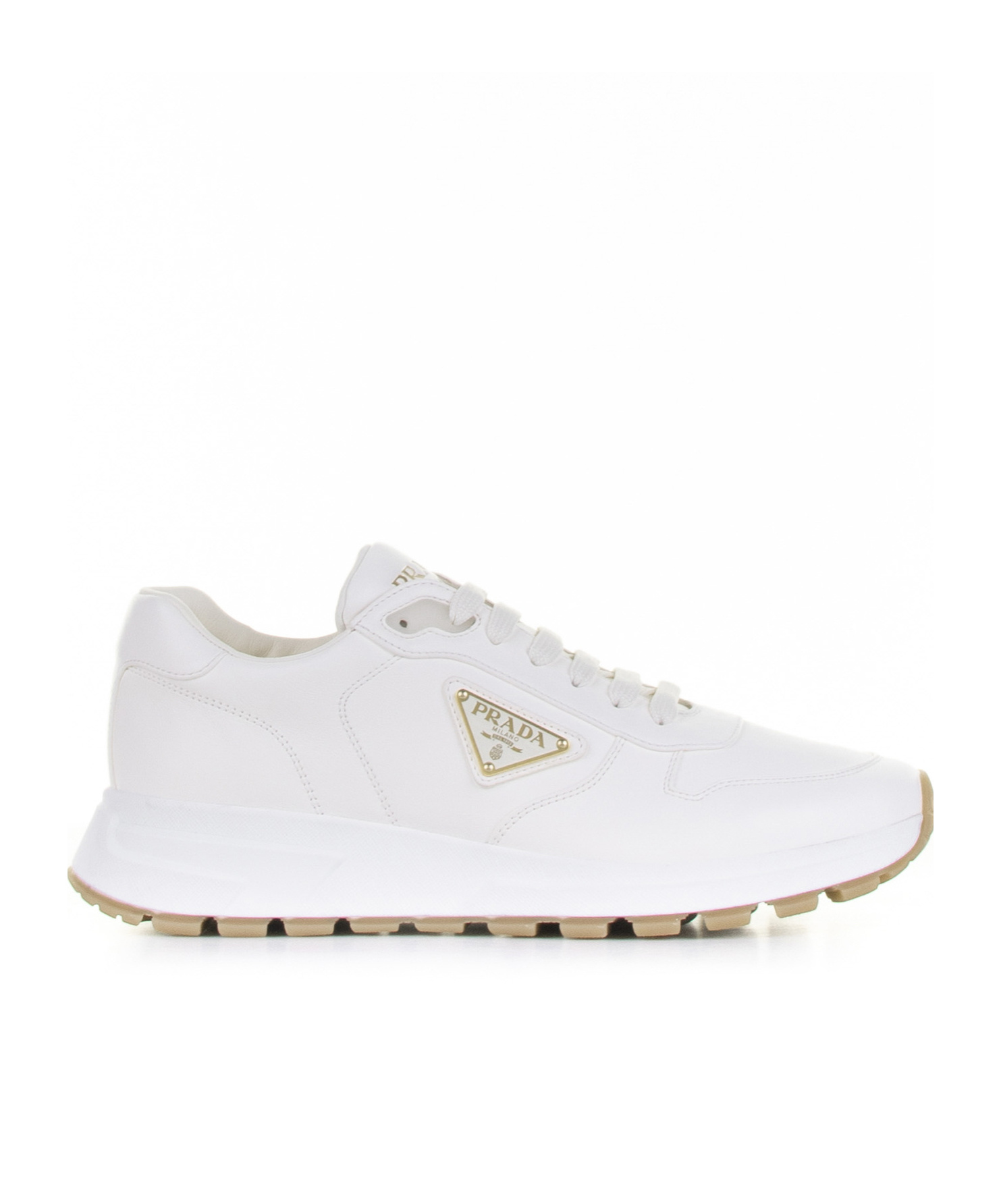 Prada Prax01 Logo Sneakers In Nude
