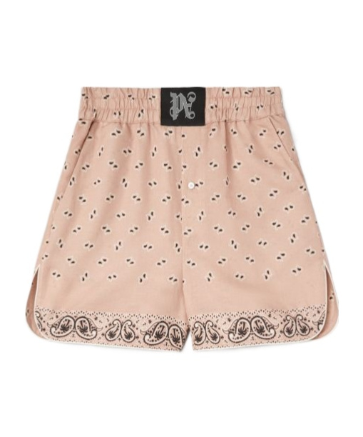 Palm Angels Paisley Boxer Shorts In Nude